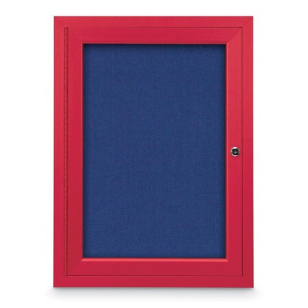 United Visual Products Slim Enclosed Corkboard, 11"x13-1/2", Satin Alum Frame/Medium Grey UVEB1113-SATIN-MEDGRY